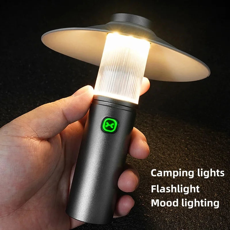 Multifunctional LED Camping Hanging Lamp — Rechargeable, Waterproof, 4 Modes | Tent & Emergency Light