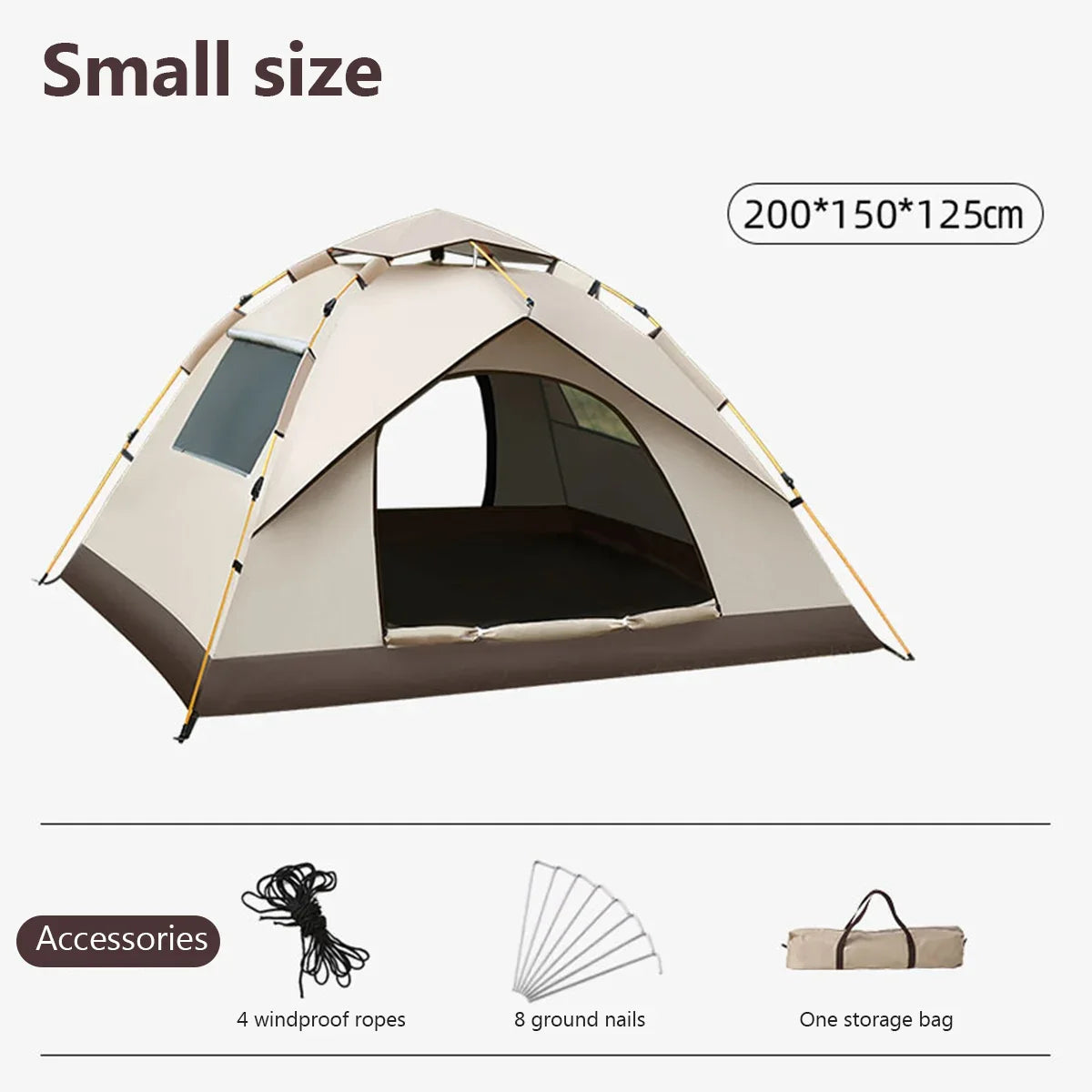 Automatic Quick-Open Pop-Up Camping Tent – Foldable Beach & Outdoor Tent, Easy to Carry