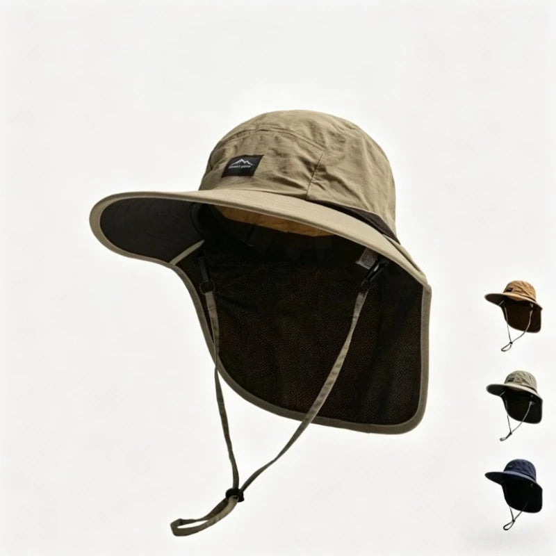 Wide Brim Neck Flap Hat – Unisex Outdoor Fishing & Hiking