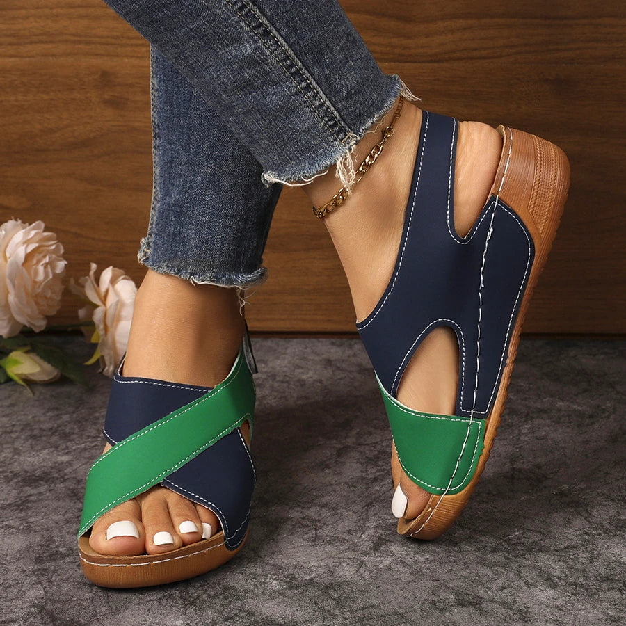 Women's Soft Wedge Heeled Sandals – Peep Toe Lightweight Summer Shoes | Sizes 36–43