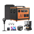Portable Power Station – LiFePO4 Solar Generator 800W–1500W with Pure Sine Wave & Fast AC Charging