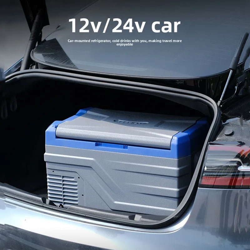 15L Portable Car Freezer | 12V/24V/220V Quiet Compressor Fridge (-20°C to 20°C)