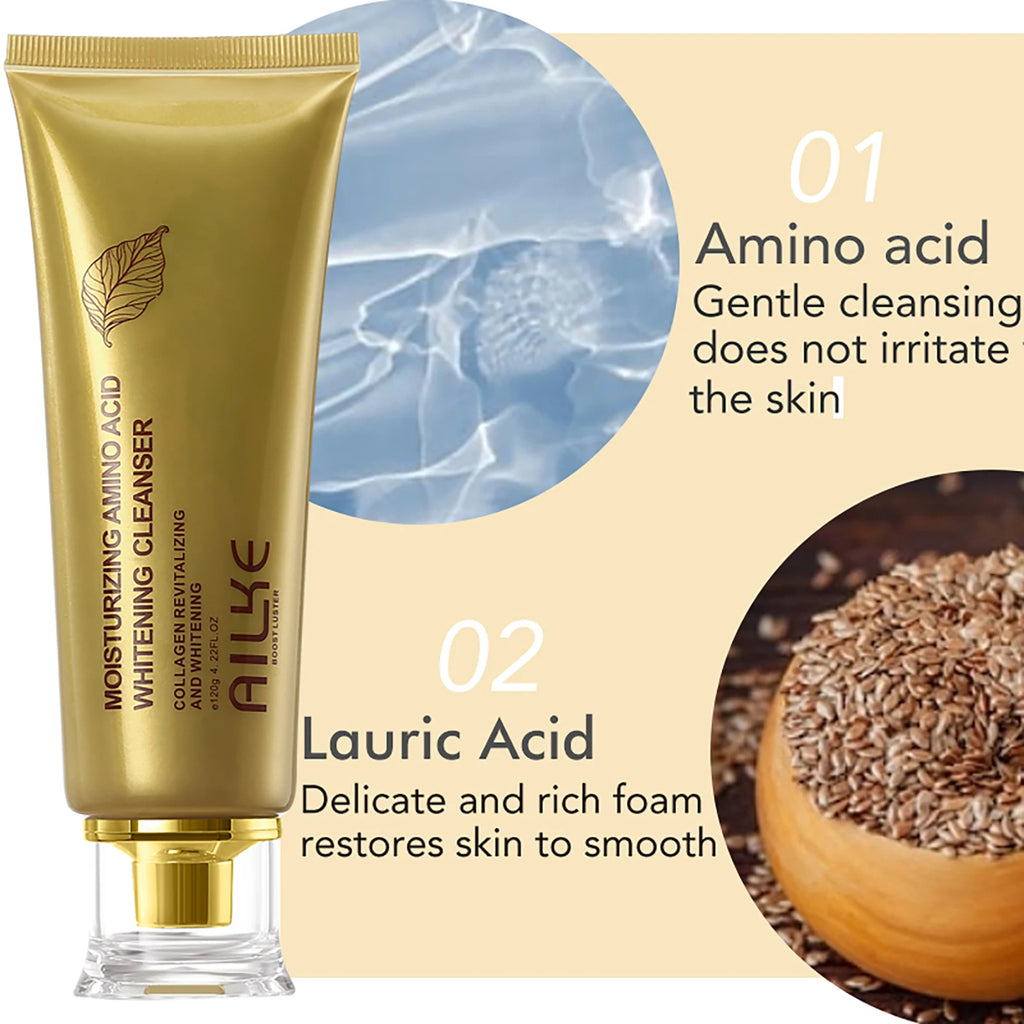 AILKE 24K Gold Collagen Whitening Skin Care Set – Anti-Wrinkle & Dark Spot Reduction