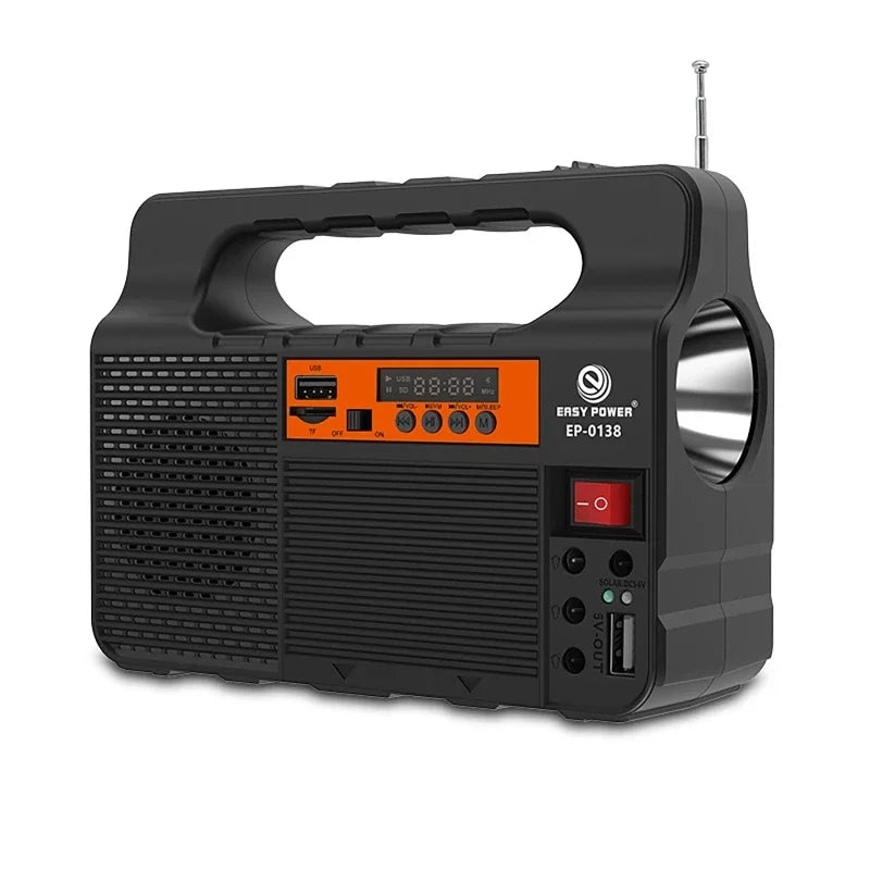 Solar Power Generator Kit – 3 LED Bulbs, FM Radio, Bluetooth Speaker & USB Charging for Camping & Load Shedding
