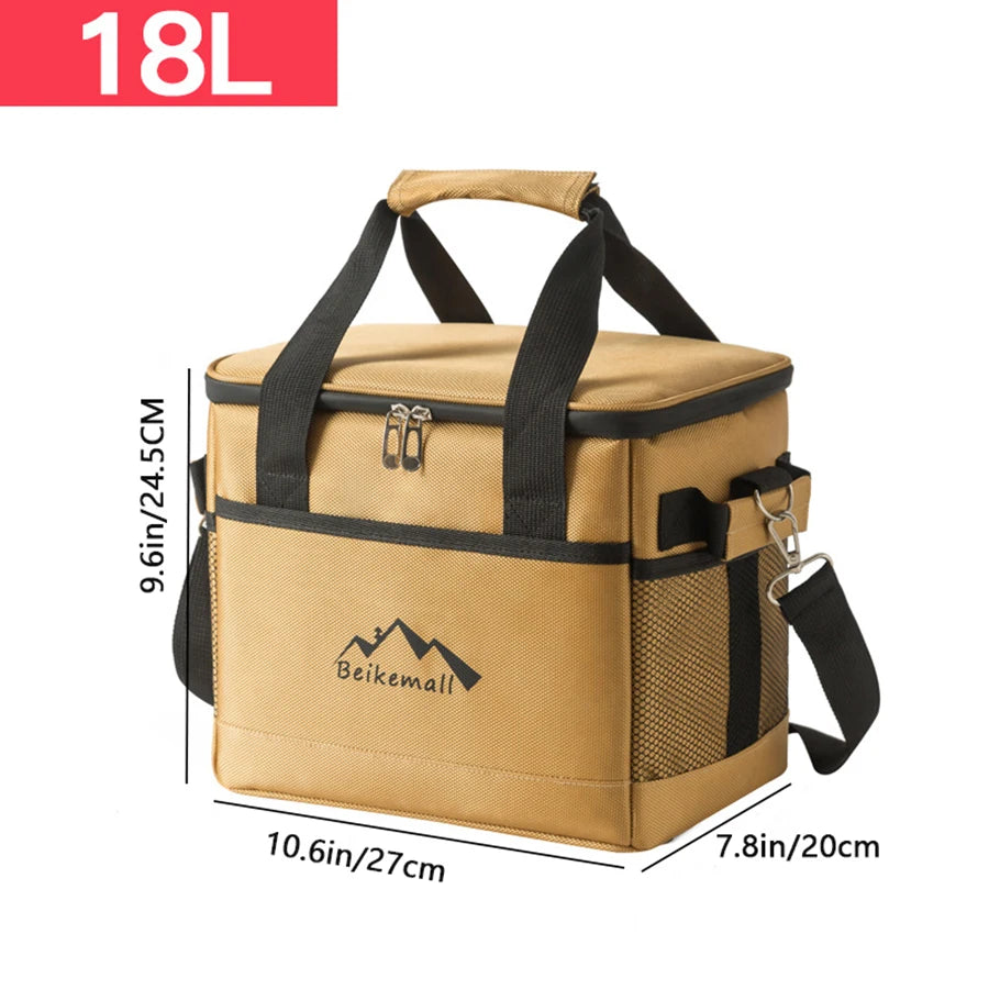 Aluminium Foil Insulated Cooler Bag – Portable Crossbody Lunch & Picnic Box | 10L–68L
