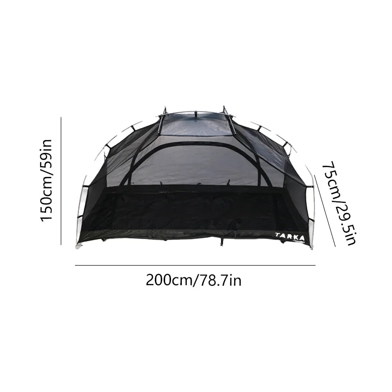 Single Person Camping Cot Tent with Mosquito Net – Detachable Inner & Outer Tent