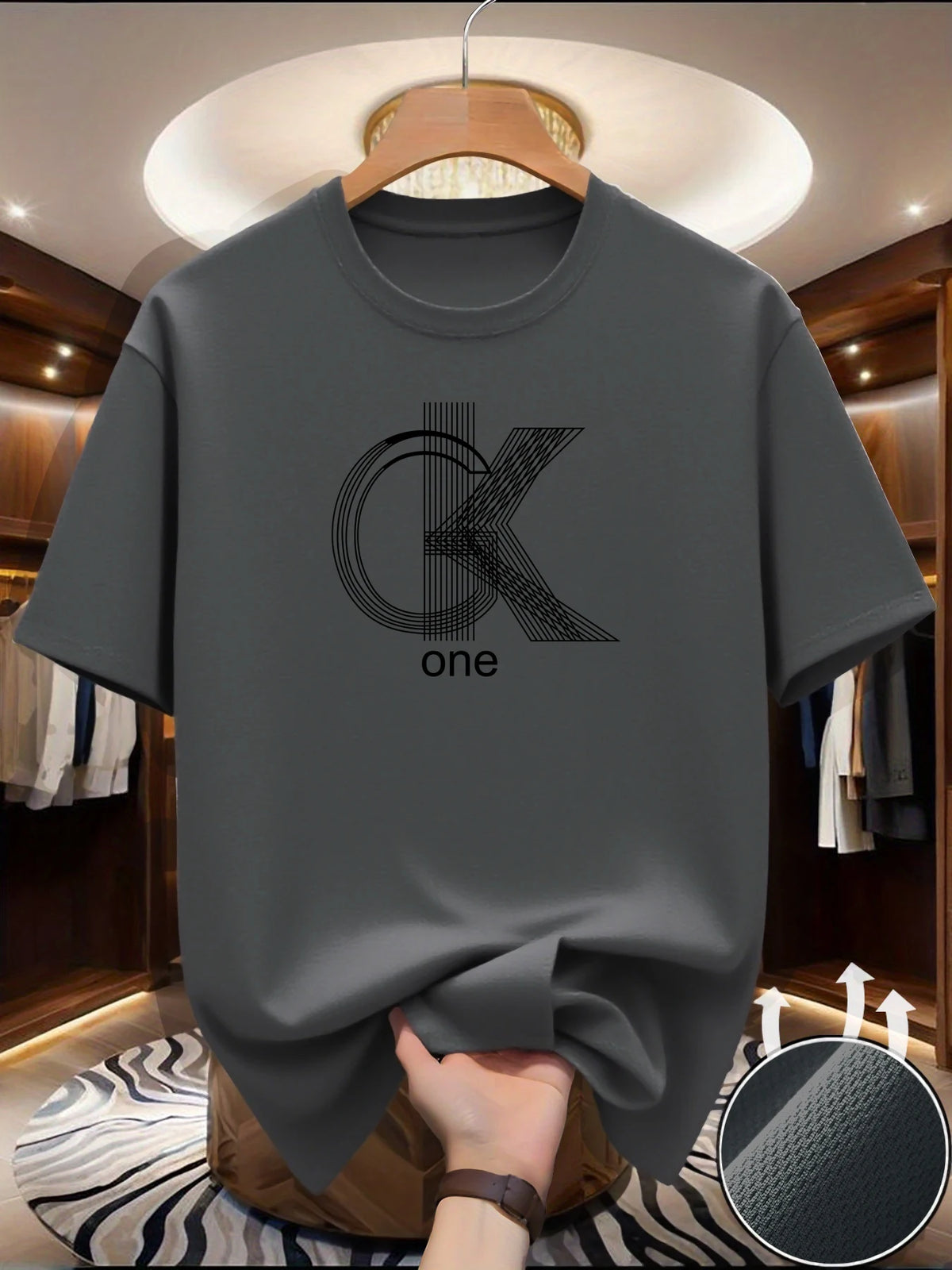 Men's Graphic Crew Neck T-Shirt — Breathable Polyester, Short Sleeve | Casual Summer Streetwear Tee