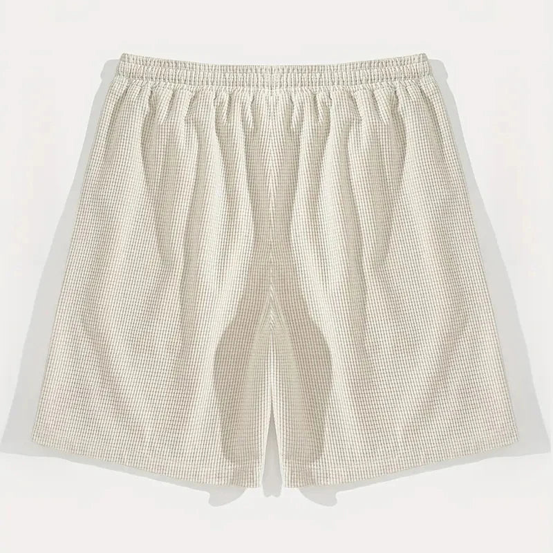 Men's Textured Beach & Sport Shorts — Breathable, Regular Fit | Daily Casual & Active Wear