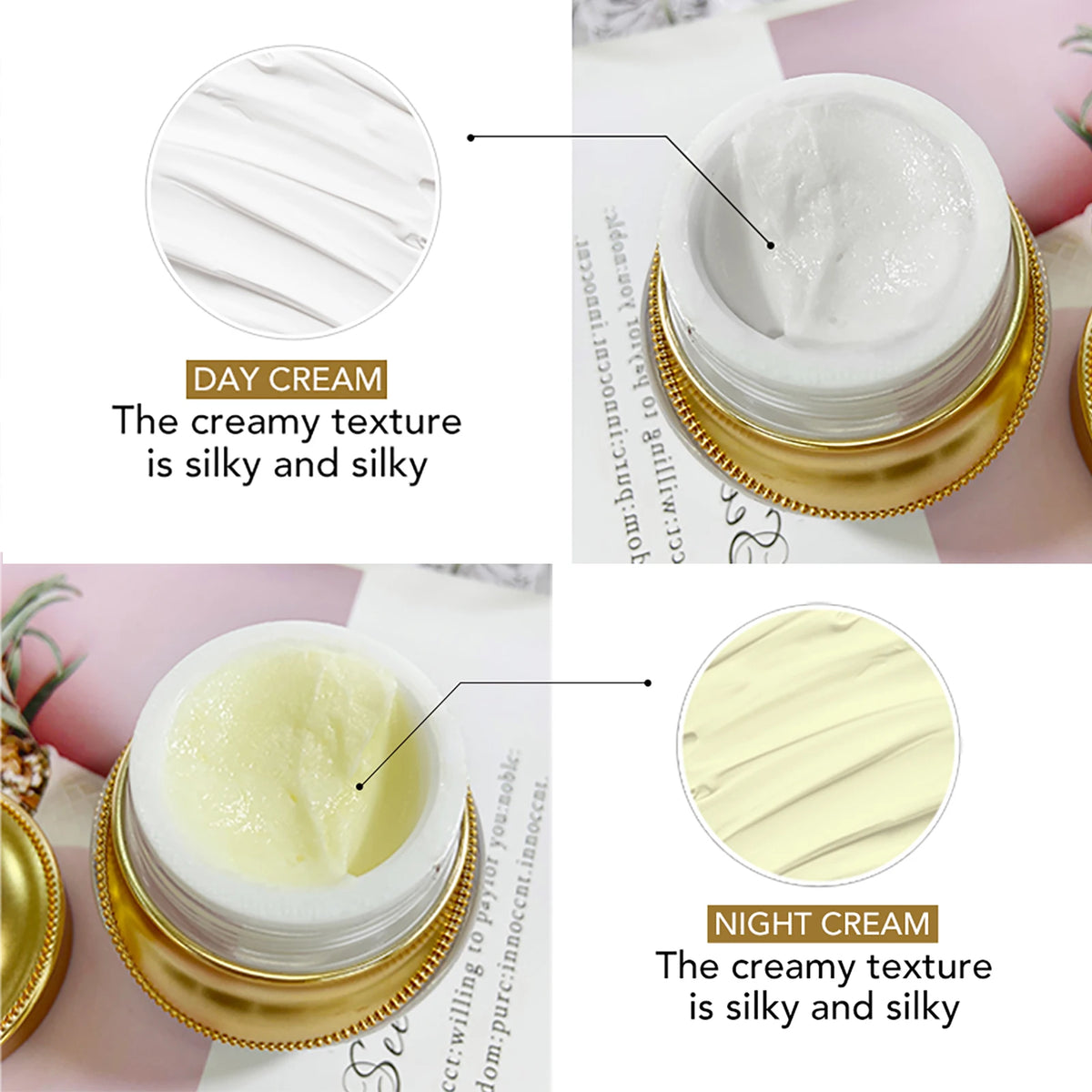AILKE White Rose Whitening Face Care Set – Hyaluronic Acid, Anti-Wrinkle & Dark Spot Reduction