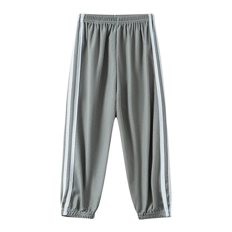 Kids Summer Elastic Waist Pants | 1 or 3-Piece Solid Colour Sports & Mosquito Pants for Boys & Girls