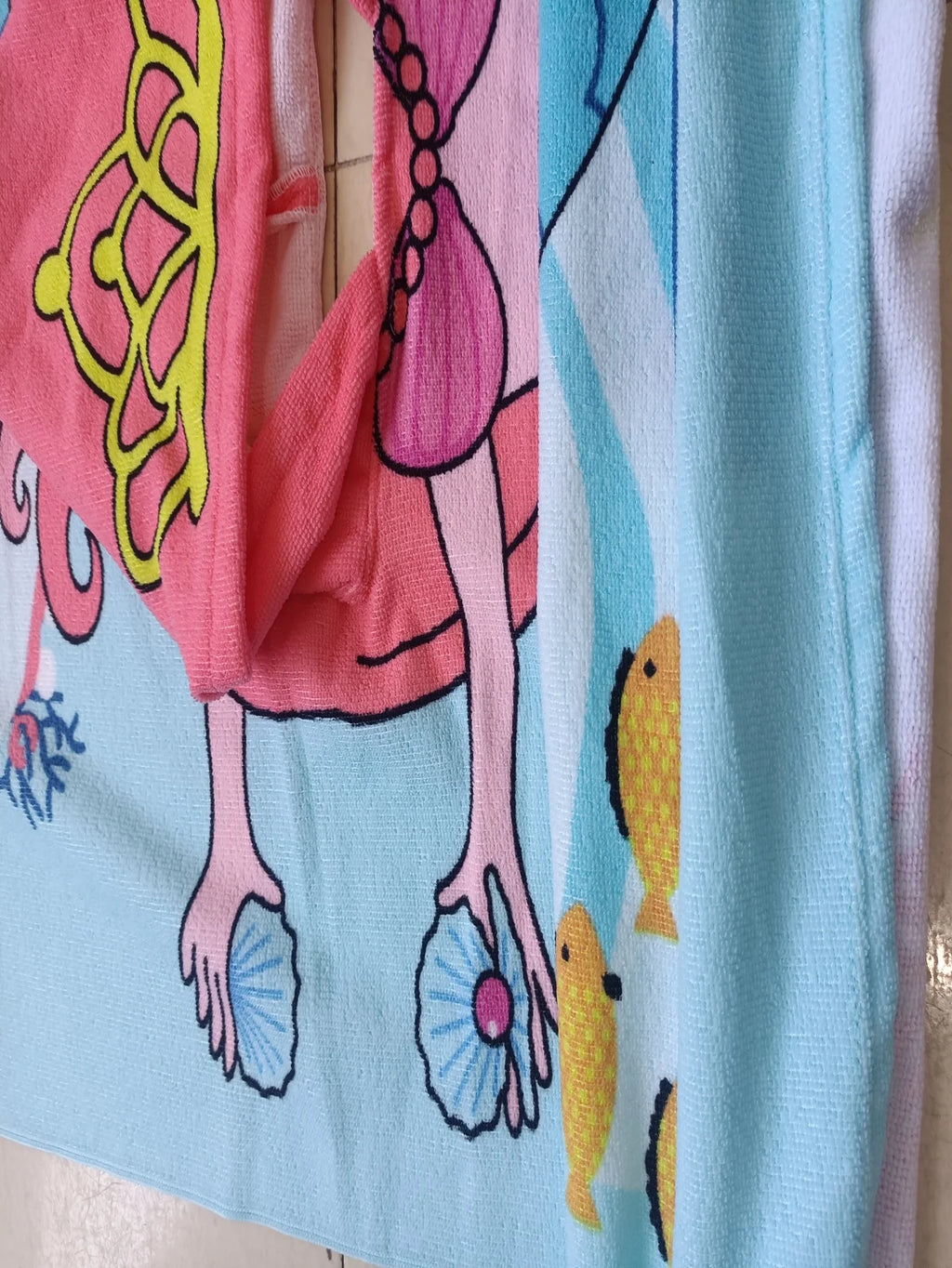 Kids Hooded Beach Towel Poncho – Microfibre Swim Cover for Girls 2–6 Years