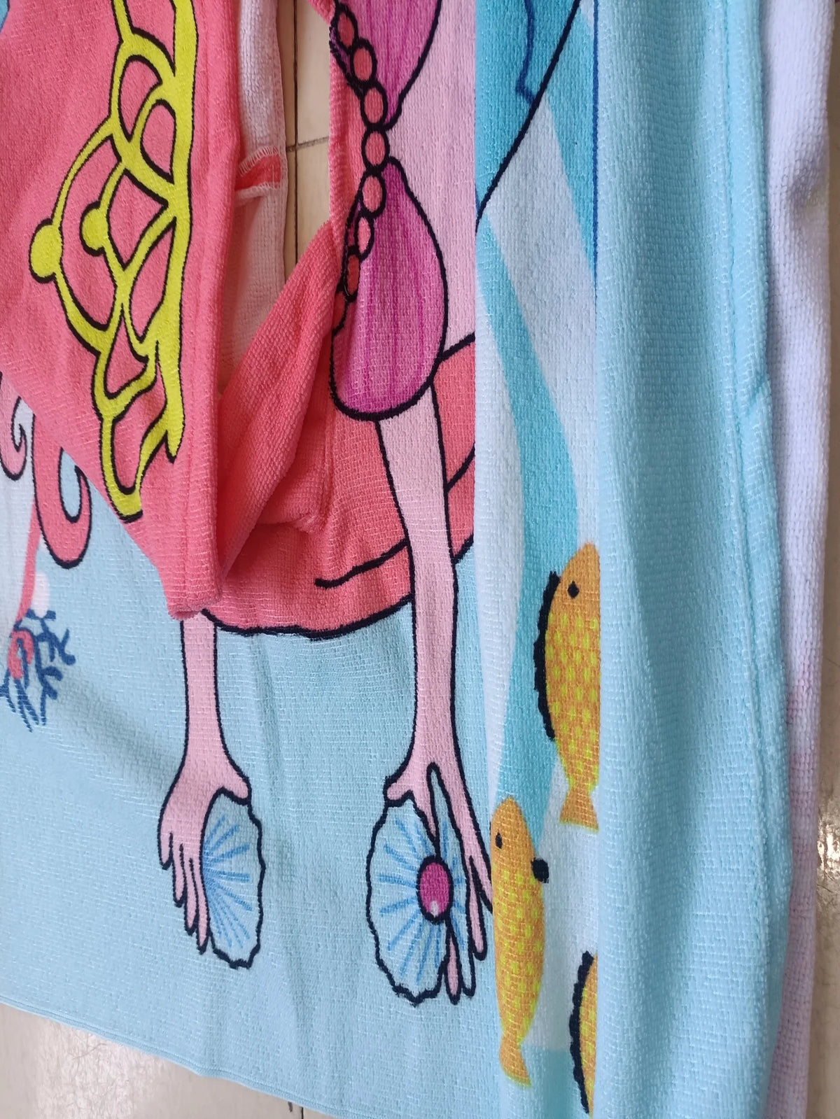 Kids Hooded Beach Towel Poncho – Microfibre Swim Cover for Girls 2–6 Years