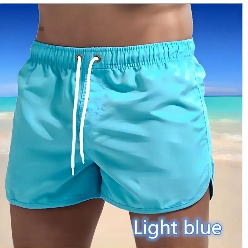Men's Breathable Swim Shorts — Low Waist, Quick-Dry Microfibre | Beachwear & Swimwear