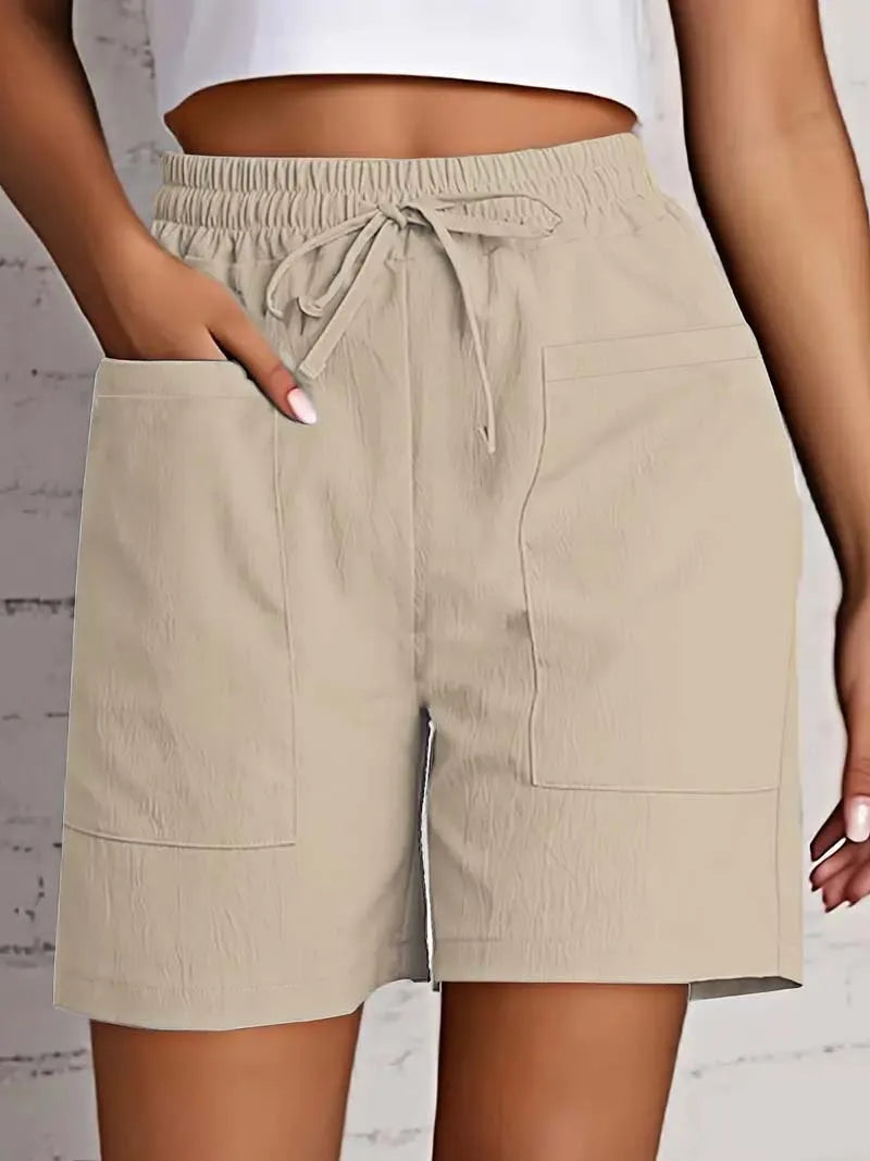 Women's High Waist Casual Shorts with Pockets – Loose Fit Bermuda Shorts | S–XXL
