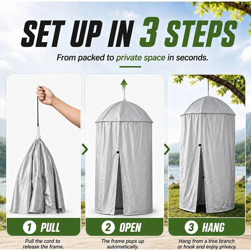 Portable Changing & Shower Tent – Waterproof Outdoor Privacy Shelter