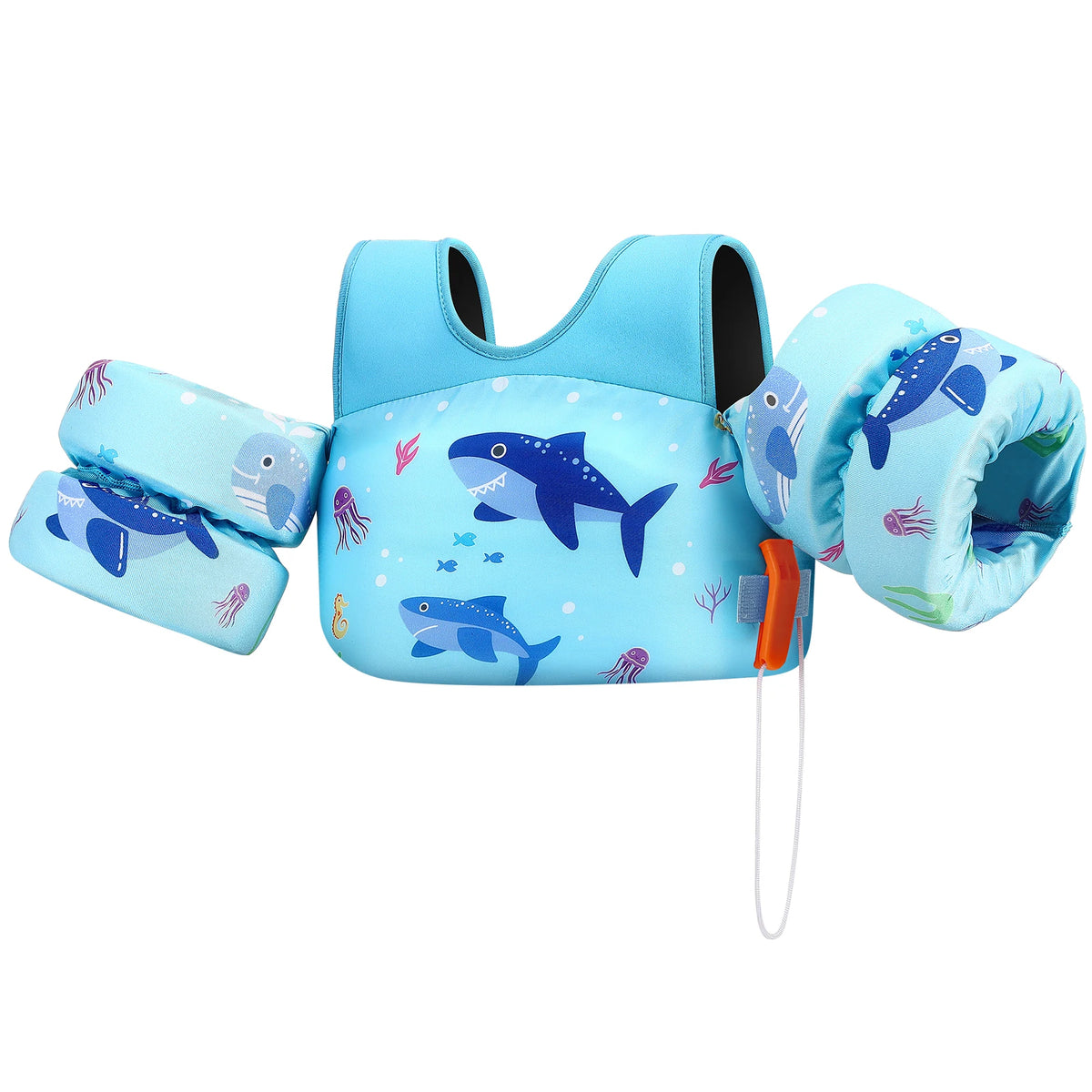 Kids Foam Life Vest & Swim Float | Children's Safety Swim Jacket with Whistle for Ages 3–13