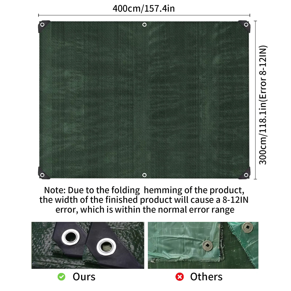 Large Waterproof Tarp – Multi-Size Camping & Outdoor Cover