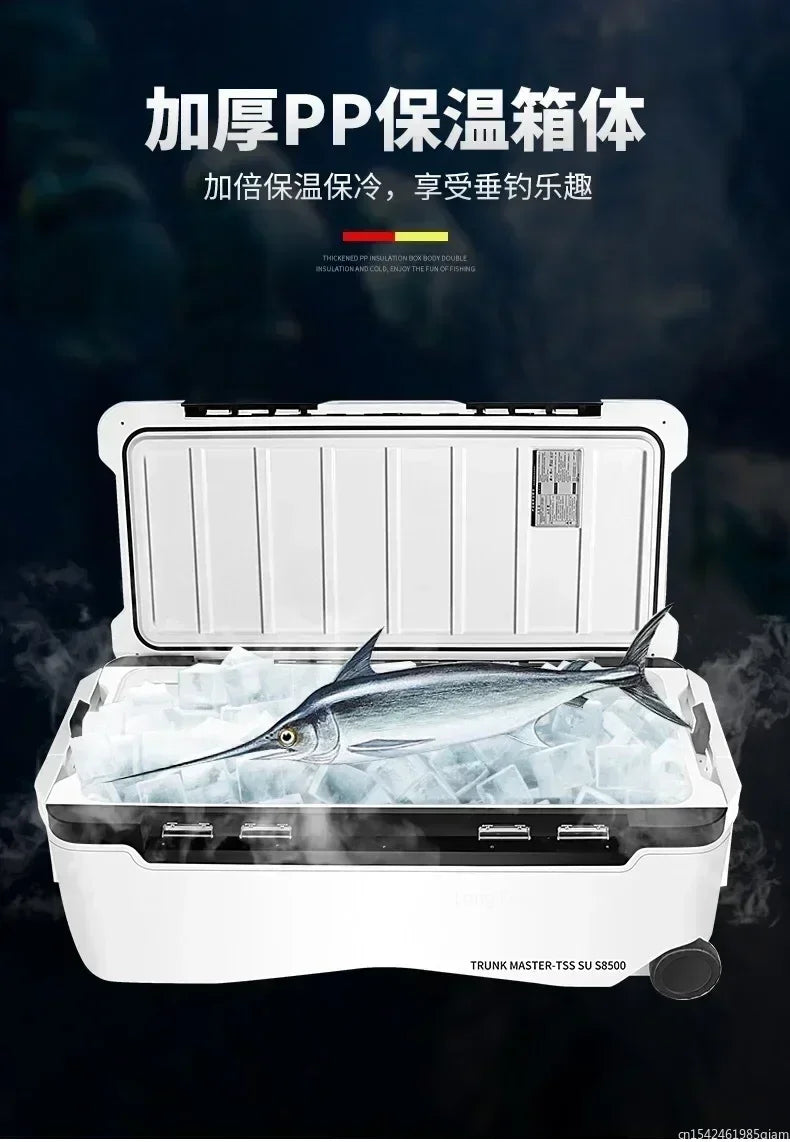 Fishing Ice Box Cooler with Wheels – Heavy-Duty Insulated Fishing Refrigerator | 10L–70L