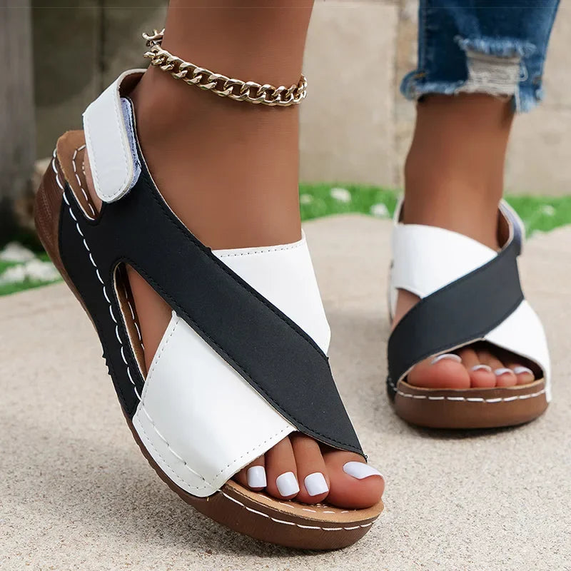 Women's Soft Wedge Heeled Sandals – Peep Toe Lightweight Summer Shoes | Sizes 36–43