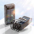 Solar Power Bank 5000mAh | Fast Charging with Built-in Cable