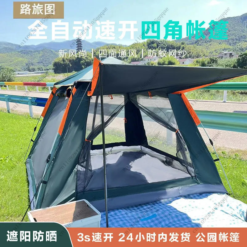 Inflatable Dome Glamping Tent – 3–4 Person Waterproof Camping Tent