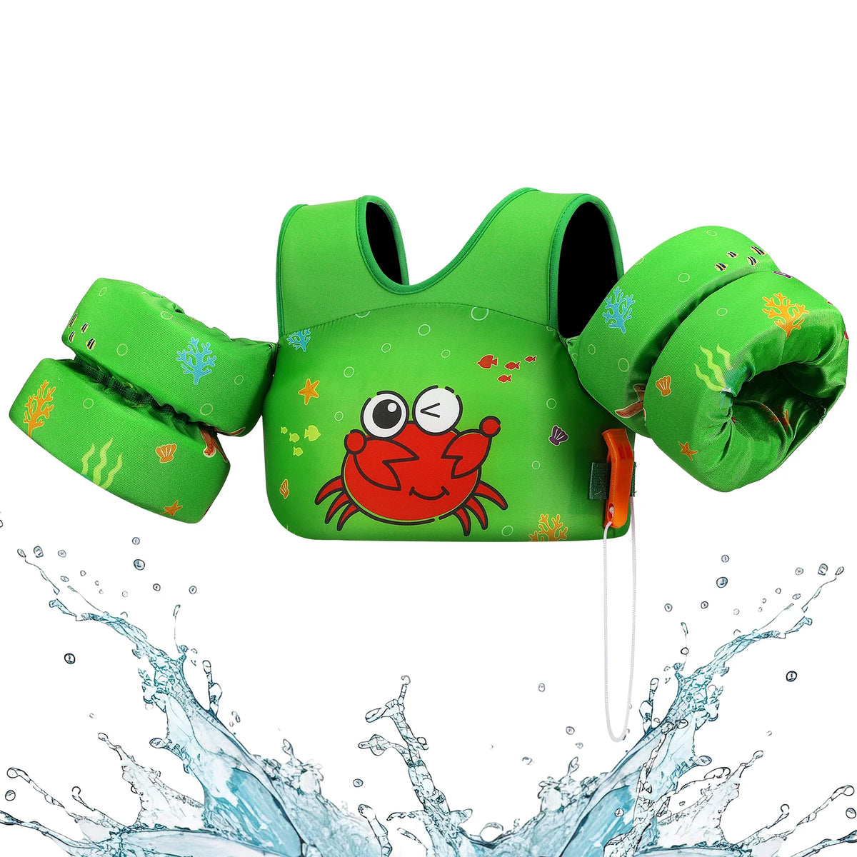 Kids Foam Life Vest & Swim Float | Children's Safety Swim Jacket with Whistle for Ages 3–13