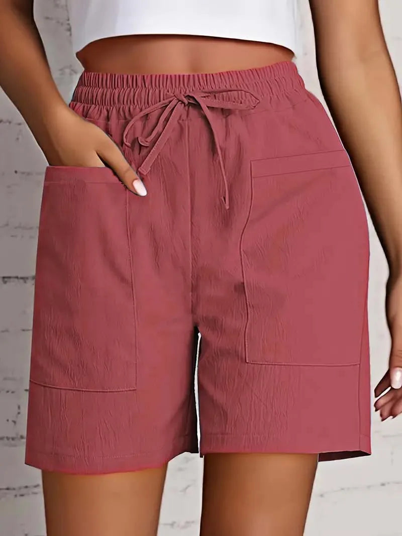 Women's High Waist Casual Shorts with Pockets – Loose Fit Bermuda Shorts | S–XXL