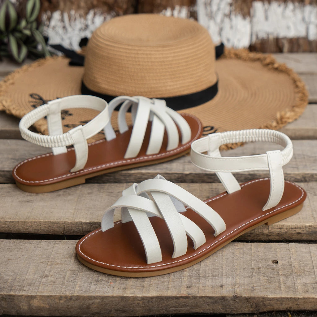 Women's Flat Roman Strap Sandals – Non-Slip Rubber Sole Summer Sandals | EU 36–43
