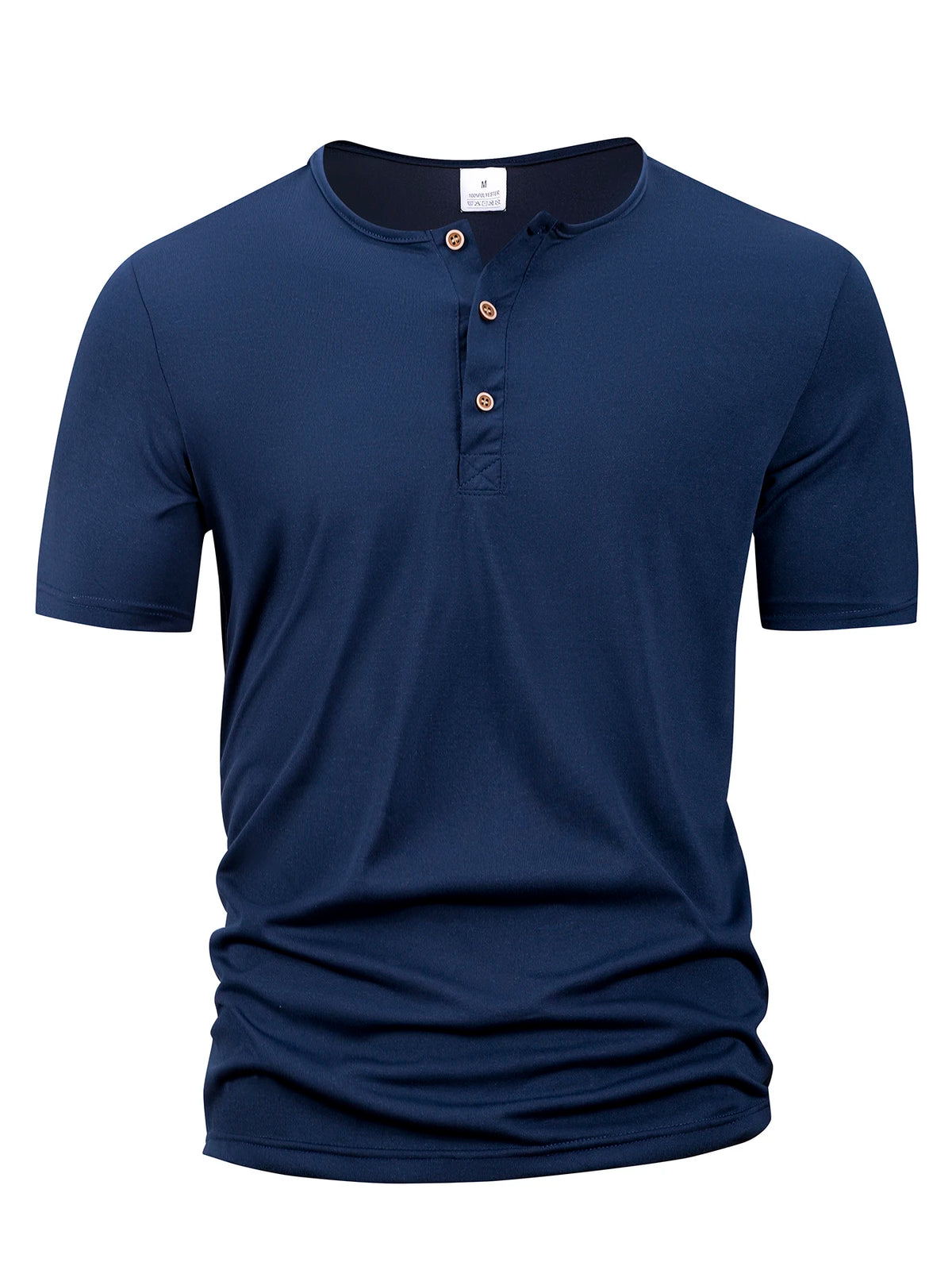 Men's Henley Slim Fit Sport T-Shirt — Quick Dry, Lightweight, Breathable | Casual Polo Style Tops