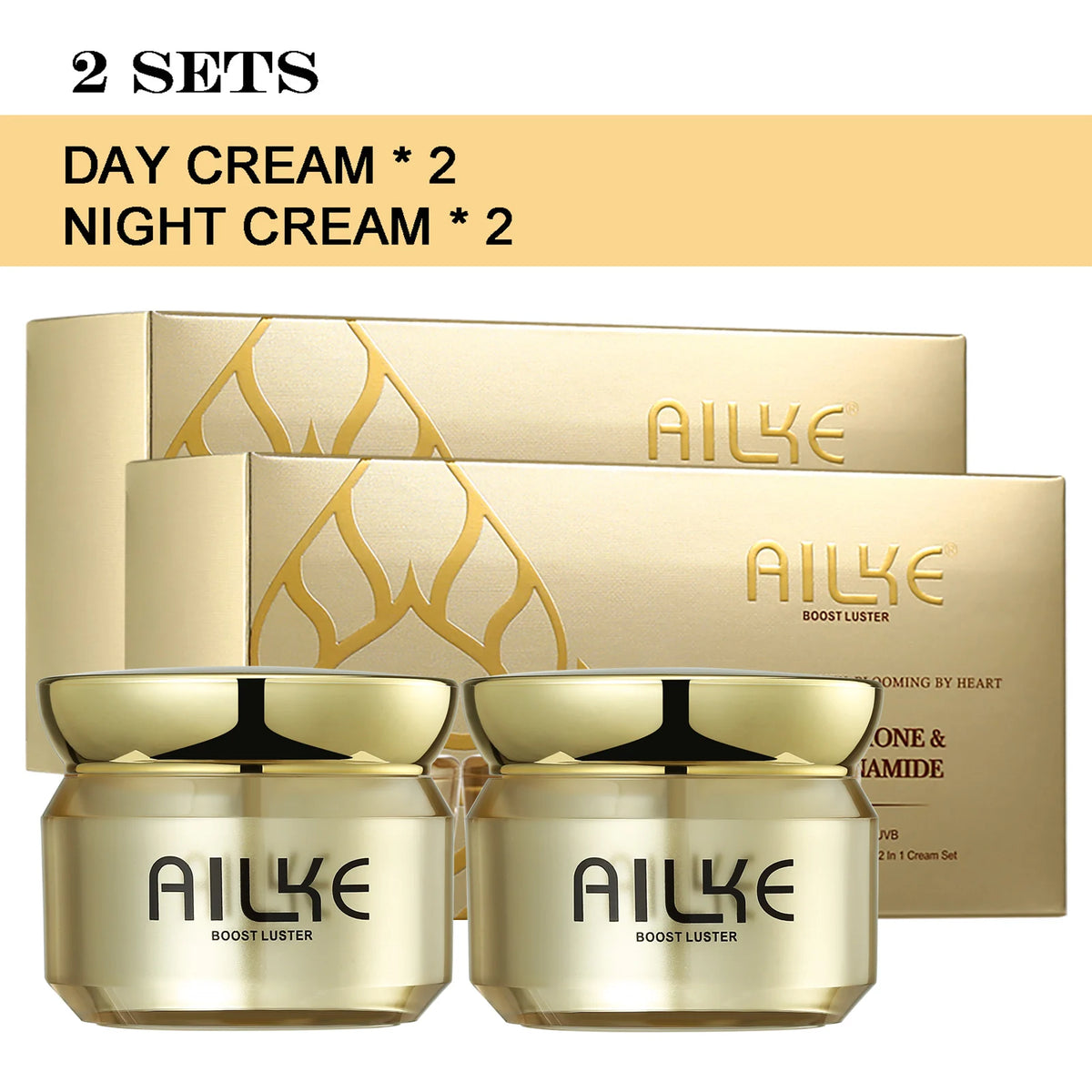 AILKE Glutathione Whitening Face Care Set – Dark Spot & Freckle Correcting Skincare | All Skin Types
