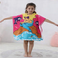 Kids Hooded Beach Towel Poncho – Microfibre Swim Cover for Girls 2–6 Years