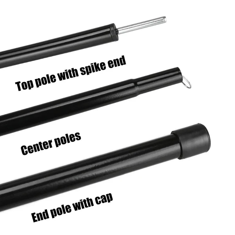 18-Piece Adjustable Tent Pole Set – Camping Tarp & Shelter Support