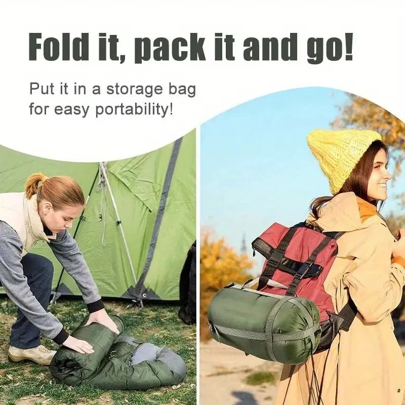 Four Seasons Sleeping Bag – Warm Envelope Style for Camping, Hiking & Travel