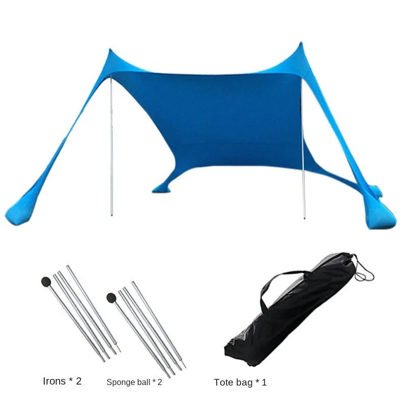 Windproof Beach Canopy & Sun Shade Awning – UV Protection | 1–3 People