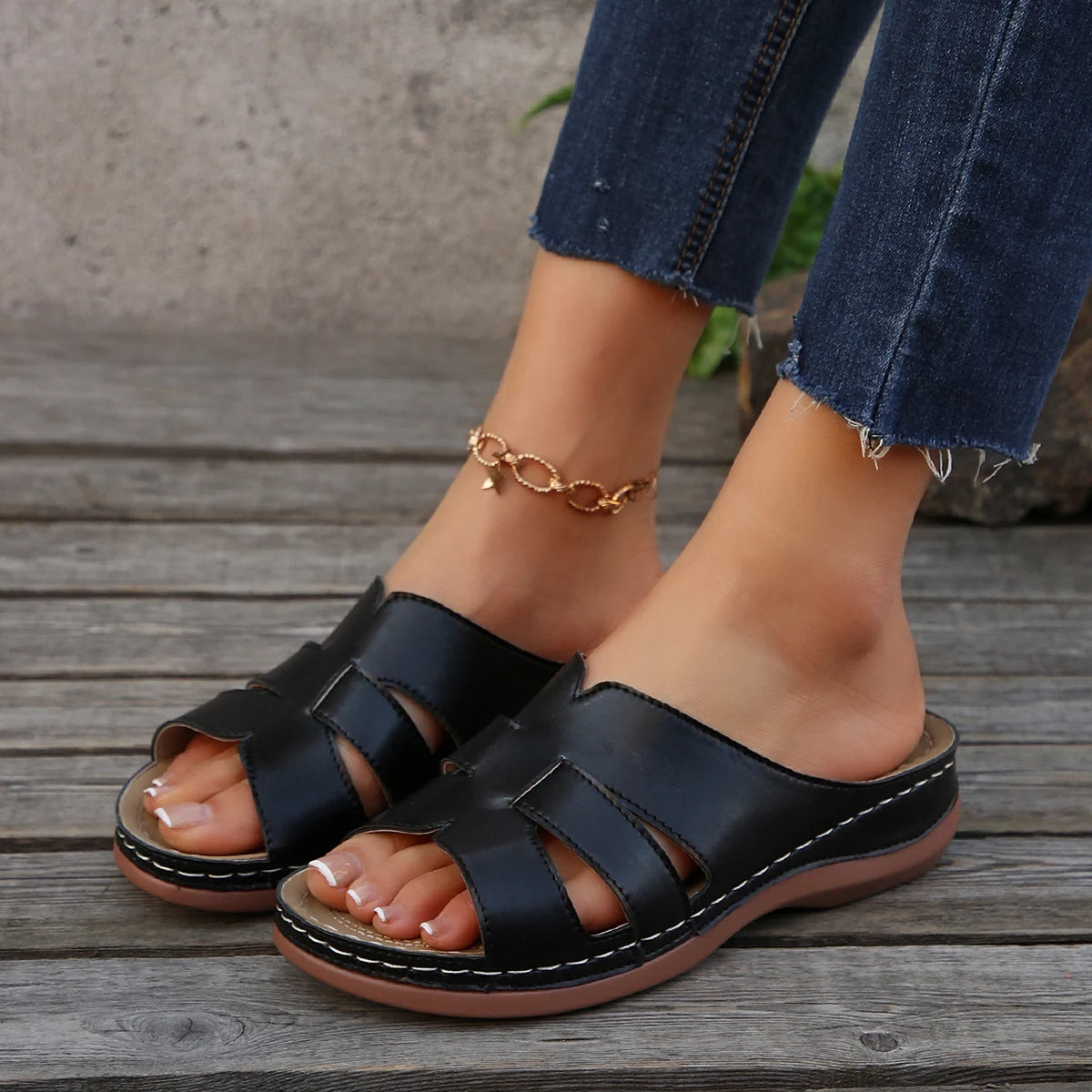 Women's Wedge Slide Sandals – Comfortable Summer Beach Footwear | EU 36–43
