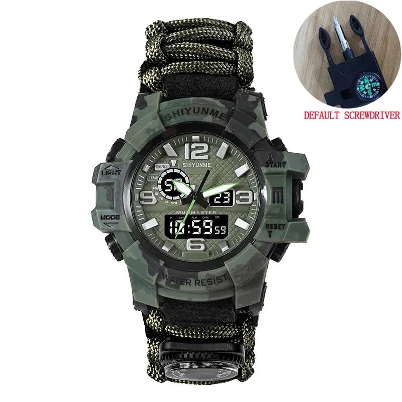 Outdoor Survival Paracord Watch — Military Tactical Multifunctional