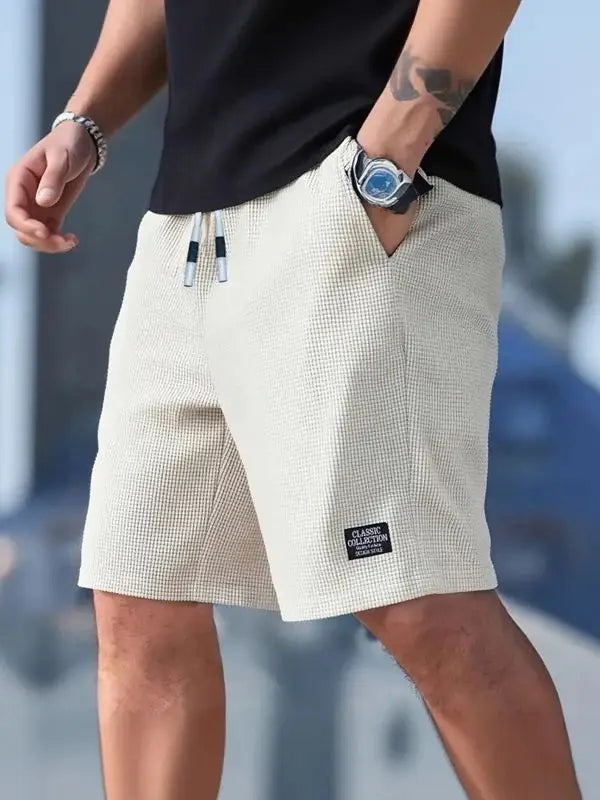 Men's Textured Beach & Sport Shorts — Breathable, Regular Fit | Daily Casual & Active Wear