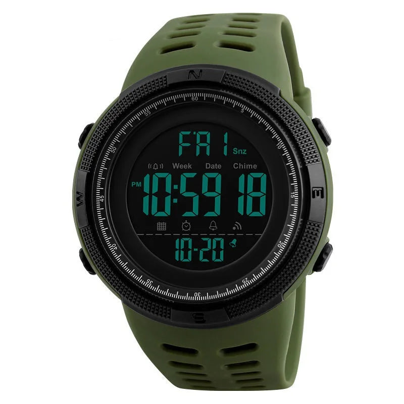 LED Digital Sports Watch — Luminous Military Style for Men & Kids