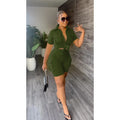Women's Two-Piece Shorts Set – Short Sleeve Shirt & Casual Pocket Shorts | Streetwear | S–XXL