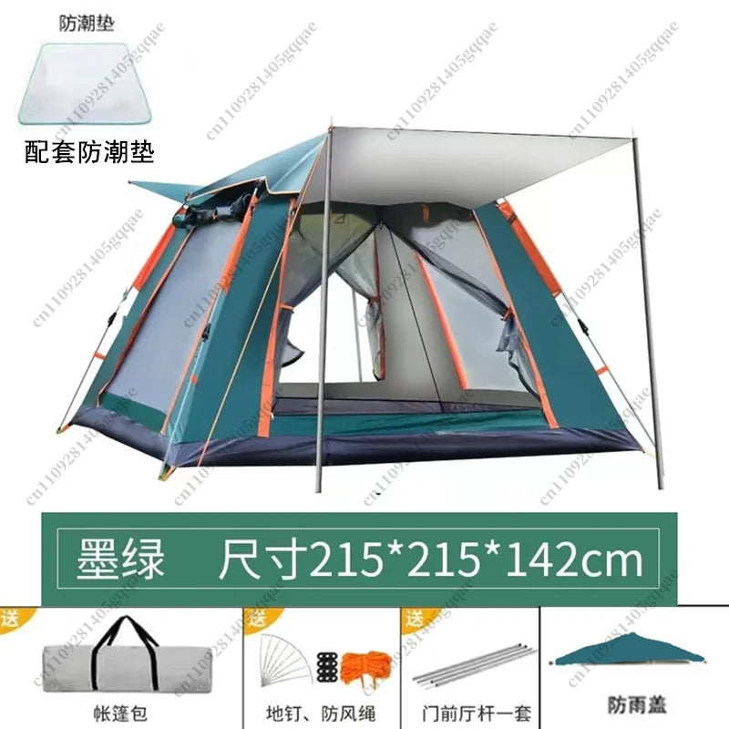 Inflatable Dome Glamping Tent – 3–4 Person Waterproof Camping Tent