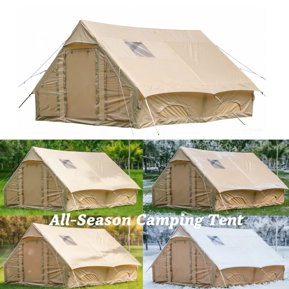 Large Inflatable Camping Tent – 4–8 Person Quick Setup, Windows & Water-Resistant | Four Season
