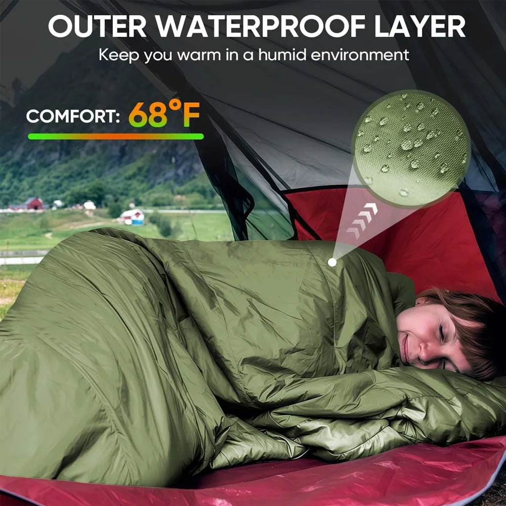4-Season Waterproof Envelope Sleeping Bag