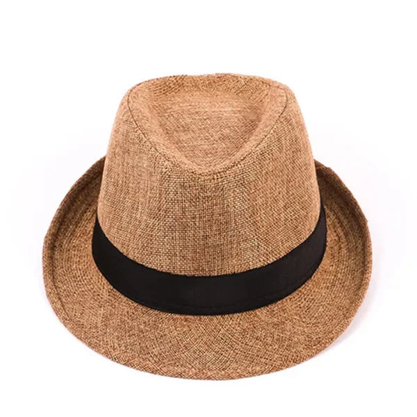 Men's Classic Fedora Hat – Cotton Linen Sun Visor