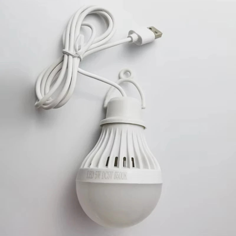 USB LED Camping Lantern Bulb — Portable Hanging Tent Light for Camping, BBQ, Fishing & Load Shedding
