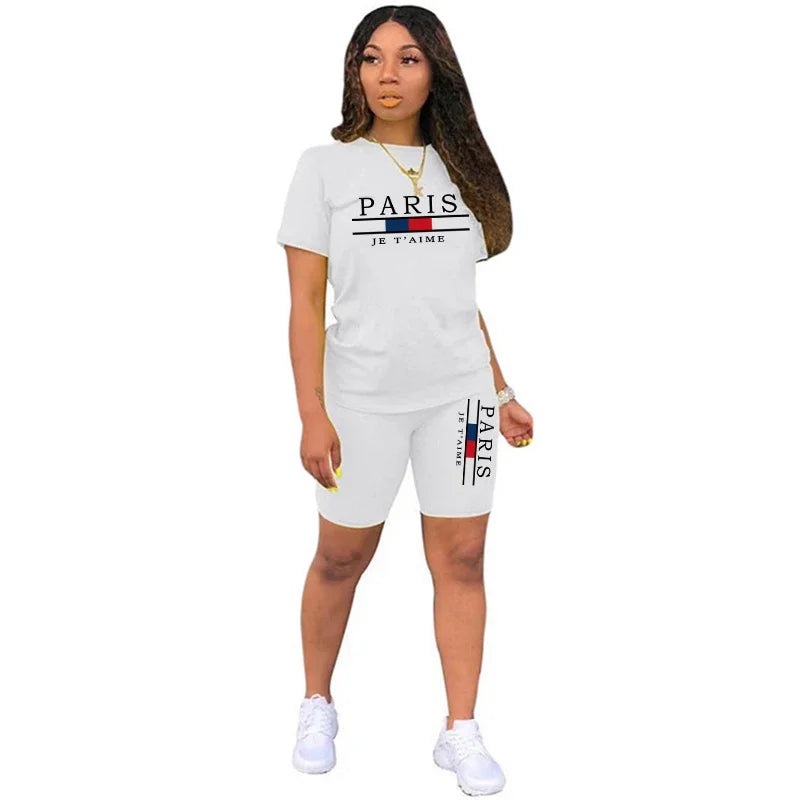 Women's 2-Piece Tracksuit Set – Short Sleeve Tee & Shorts | S–XXXL