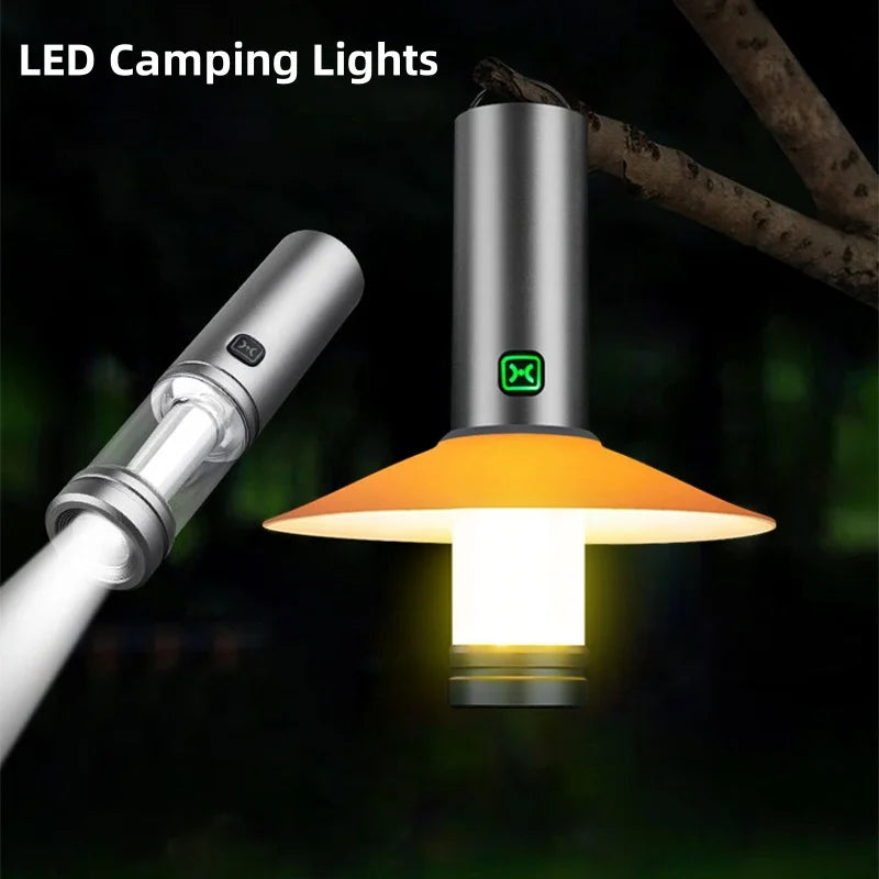 Multifunctional LED Camping Hanging Lamp — Rechargeable, Waterproof, 4 Modes | Tent & Emergency Light