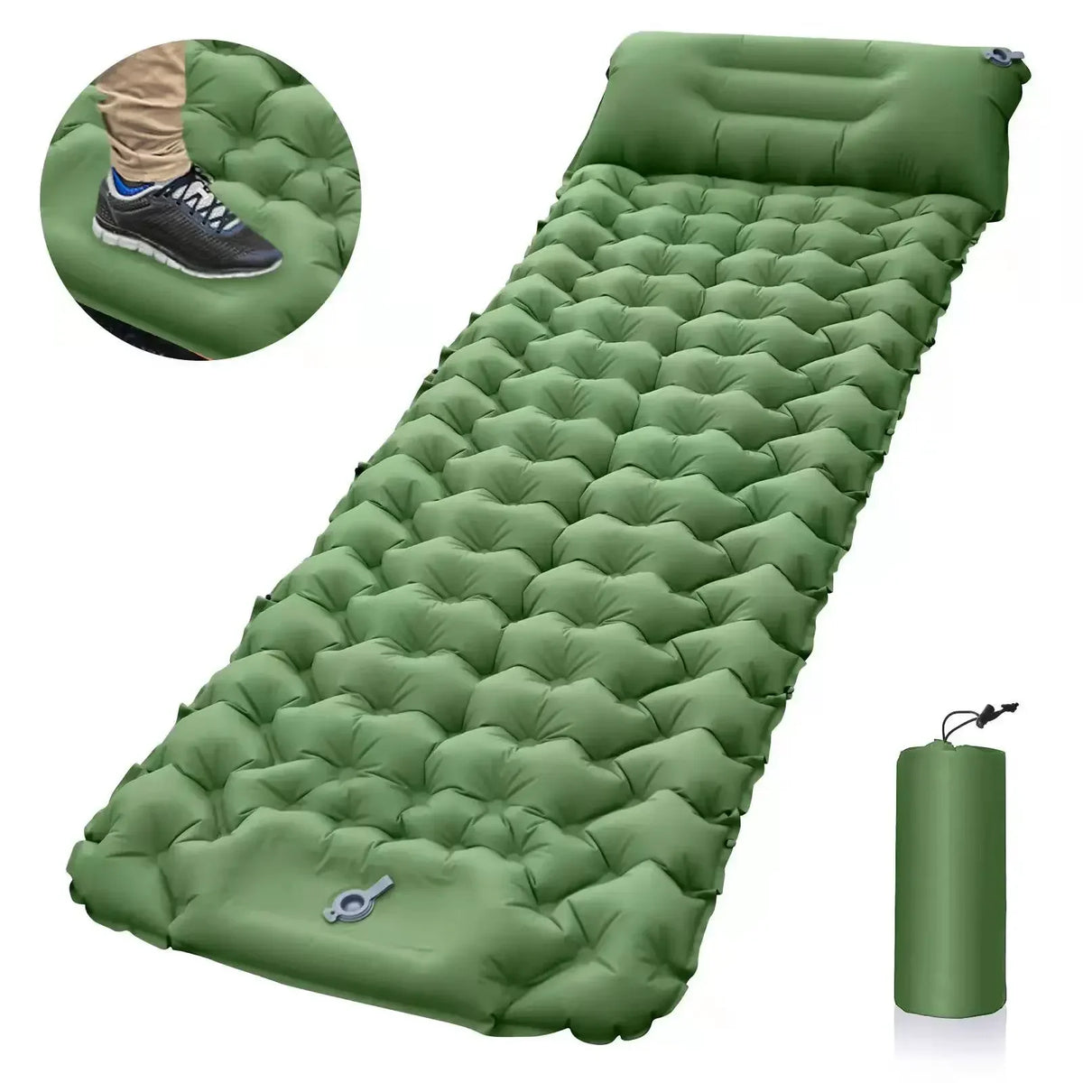 Inflatable Camping Mattress with Pillow