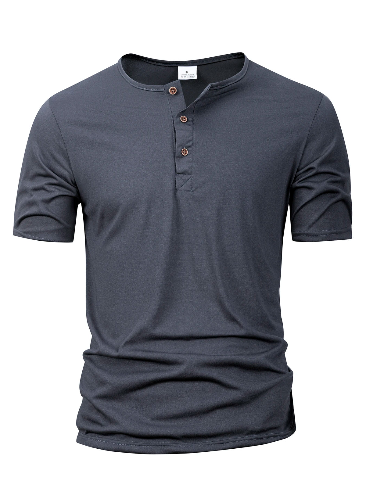Men's Henley Slim Fit Sport T-Shirt — Quick Dry, Lightweight, Breathable | Casual Polo Style Tops