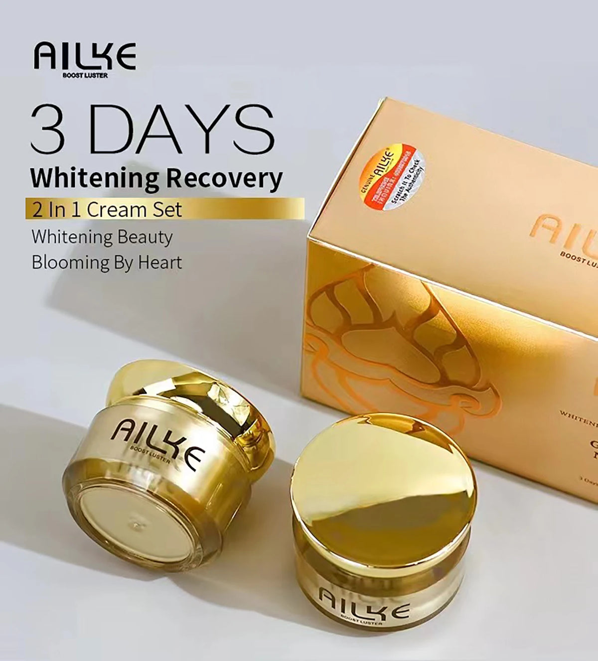 AILKE Glutathione Whitening Face Care Set – Dark Spot & Freckle Correcting Skincare | All Skin Types