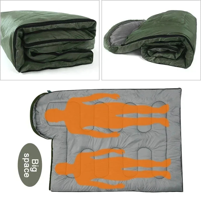 Lightweight Waterproof Sleeping Bag – All-Season Envelope Style for Camping & Hiking